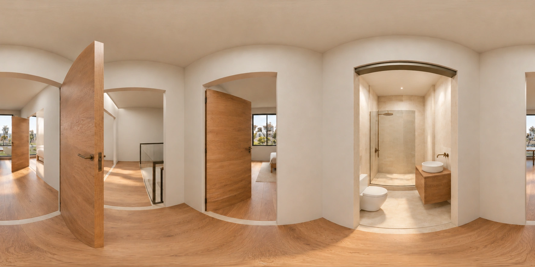 4+1 İkinci kat oda holü panorama önizlemesi