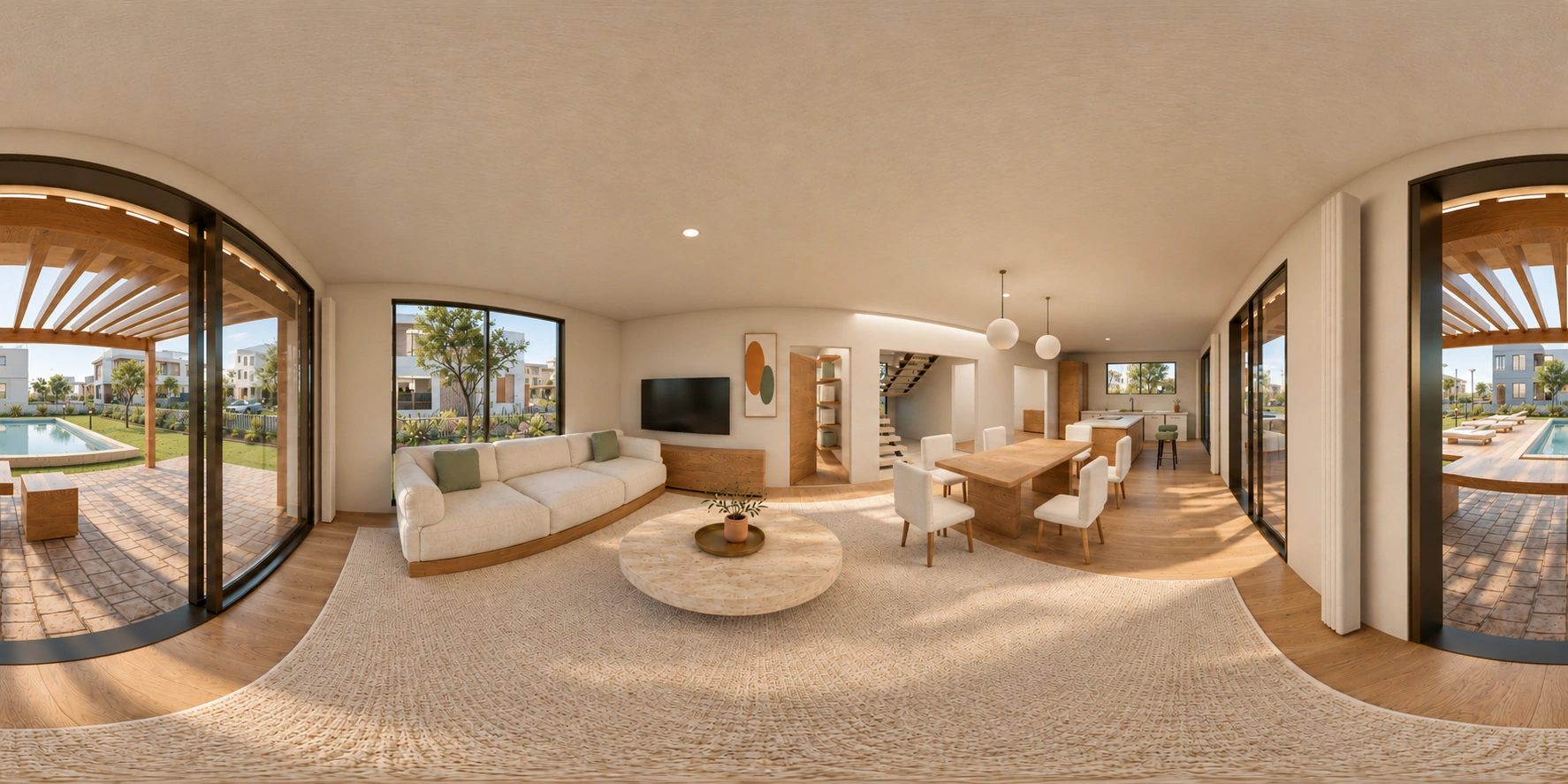 4+1 Salon ve yemek panorama önizlemesi